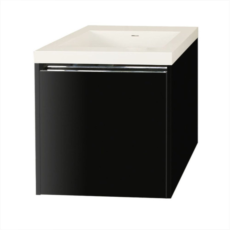 Kubista 23.75'' W Single Bathroom Vanity Base, Gloss Black