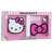 Sanrio Hello Kitty Dual Layer Wall Art Set of 2,8"x8" Pink Framed Prints for Girls Bedroom, Nursery or Playroom,Official Sanrio Kids Room Decor with Bow & Character Design