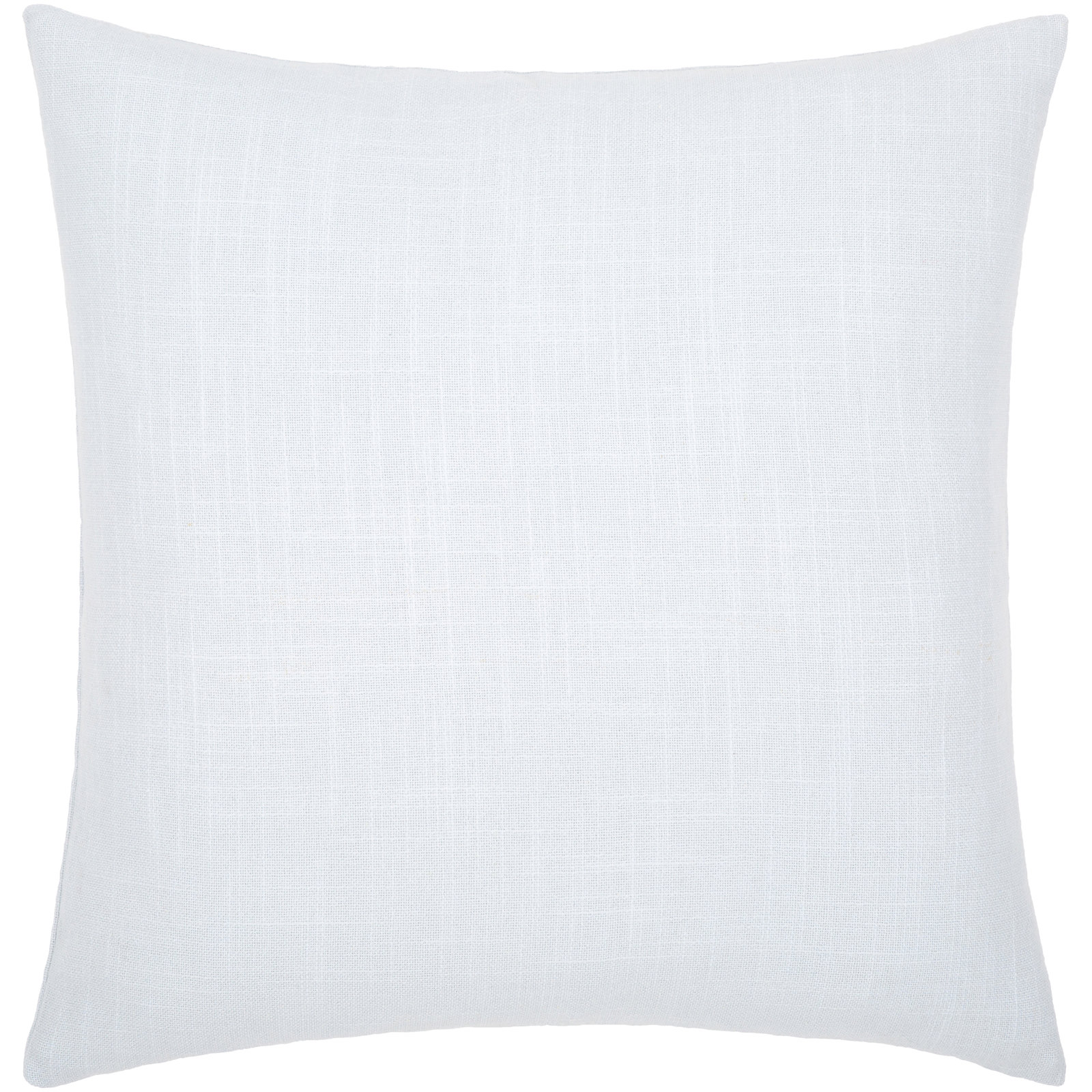 Gwyn Embroidered Cotton Pillow Cover, 18" x 18", Pale Blue/Mustard/Dusty Pink