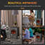 HOMCOM 41cm W Satin Black Ethanol Fire