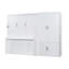 Grand lit escamotable mural avec placard, blanc