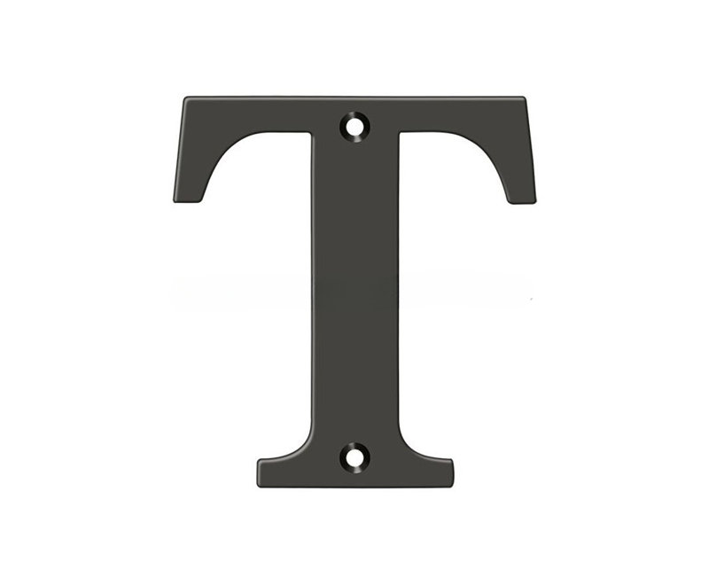Deltana RL4T-10B 4" Residential Letter T; Oil Rubbed Bronze Finish, 102" H x 102" W x 102" D, Oil Rubbed Bronze