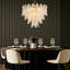 Modern American 4-tier Glass Chandelier In Gold, Led 3-colour Dimmable Ceiling Light