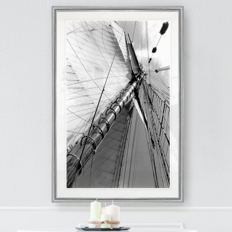 « set voile ii », impression sur toile, H 30,5 po x l 42,5 po x P 1,5 po, Argent