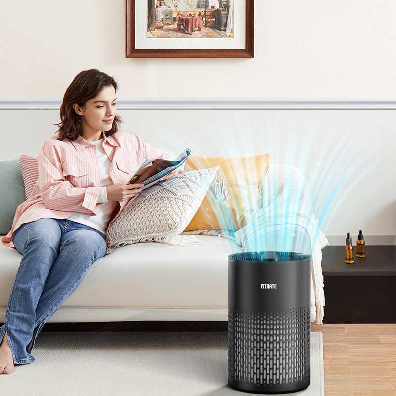 Fitnate Air Purifier with HEPA filter, Black