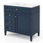 Meuble-lavabo 36 po avec armoire à pharmacie et miroir bleu royal