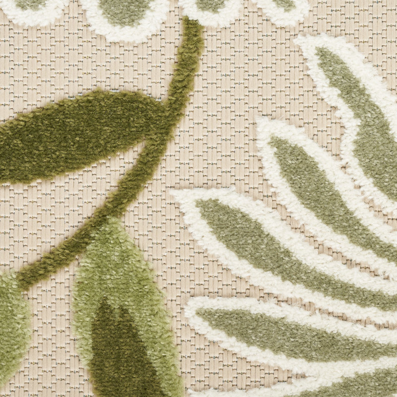 Tapis d'intérieur / extérieur à motif floral Niccoli, Tapis de couloir 2 pi 3 po x 8 pi