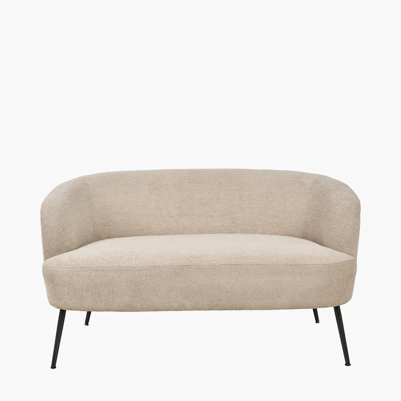 Stockville 2 Seater Chenille Sofa, Beige Teddy