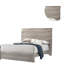 Lit très grand contemporain, meubles de chambre à coucher en bois gris, bois, moderne