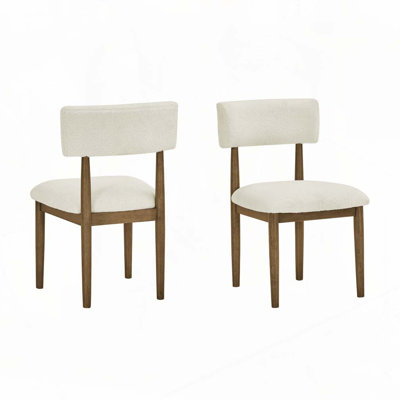 Sherpa Fabric Upholstered Dining Side Chairs
