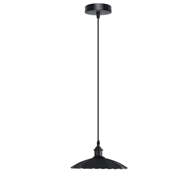 Contreras 1 - Light Matte Black Dome Pendant, Black, No, NA