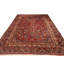 Tapis unique en laine rouge, beige et rouille de 8 pi 9 po x 11 pi 11 po Ameche