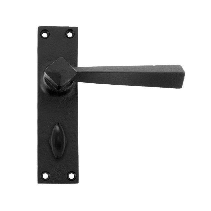 Straight Double Dummy Door Handle, Black