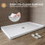 Base de douche blanche l 60 po x P 36 po avec ensemble de drain et couvercle de drain inclus, bac de douche antidérapant-132008092-132008094