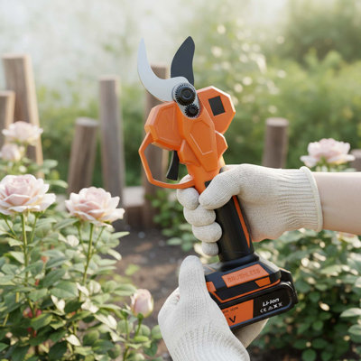 Cordless Electric Pruning Shears, 2.05'' / 56mm Cutting, Brushless Motor, Anti-slip Handle, Safety Switch, Garden & Orchard Use