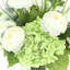 Ranuculus, Hydrangea and Grass Arranged in a Glass Vase