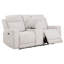 Ensemble de canapé inclinable électrique 2 pièces en chenille ivoire-120240635-129548706