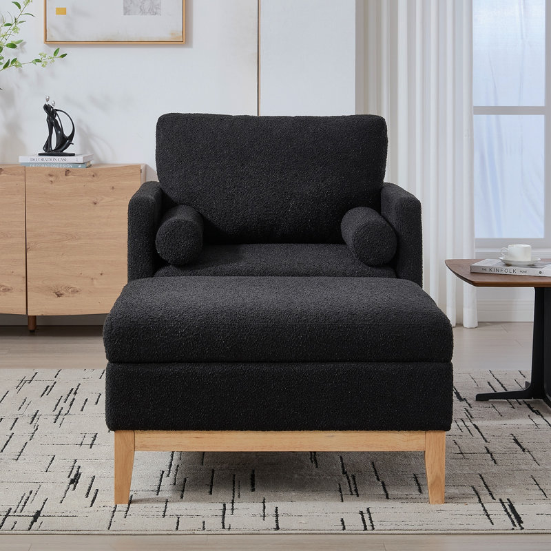 Fauteuil d'appoint 35,5 po, Noir