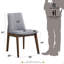 Ensemble de 2 chaises d'appoint Kaela en tissu gris clair et finition noyer