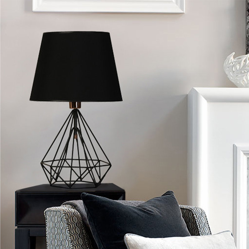 Lampe de table 21,65 po Osullivan, Noir, Noir