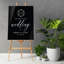 Panneau de bienvenue monogramme couronne de mariage-86180128