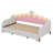 Extending Daybed With LED Lights, Modern Upholstered Princess Daybed With Crown Headboard-1644539088
