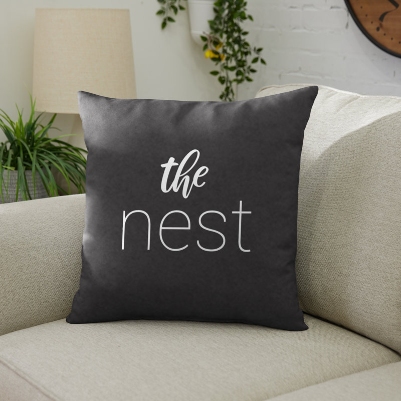 Jennifer Throw Pillow, Gunmetal Gray