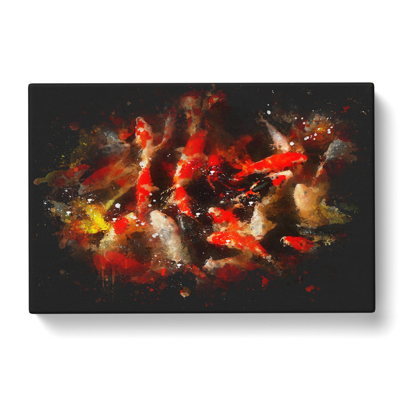 Many Fish - Wrapped Canvas Print, 60cm H x 91cm W x 3cm D