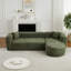 Canapé modulaire à dossier incurvé de luxe de 109,4 po, canapé à dossier incurvé de luxe moderne, deux coussins décoratifs en tissu de chenille, canapé à nuage de compression en L minimaliste et confortable pour le salon (méridienne droite)-1417205877