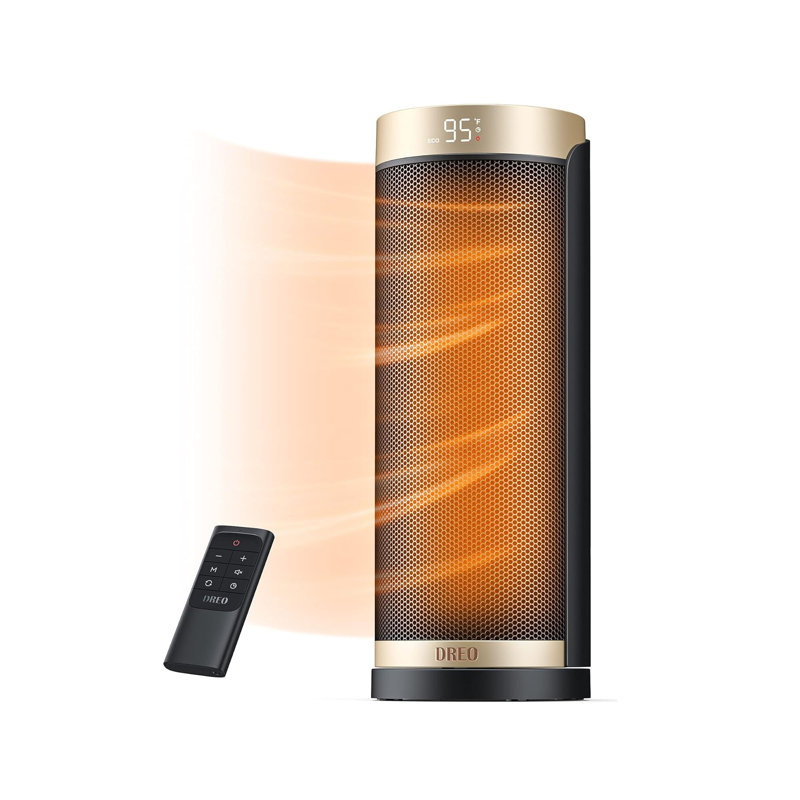 Space Heaters for Indoor Use, Electric Heater with Remote for Bedroom Large Room, 16 inch Upgraded 1500W Fast Heating with Thermostat, Overheating & Tip-Over Protection, 70?Oscillating, Portable