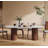 Maxsony 71" Mid Century Dining Table with Glossy Stone Tabletop, Rectangular  Kitchen Table with Solid Wood Double Pedestal for 6-106915920