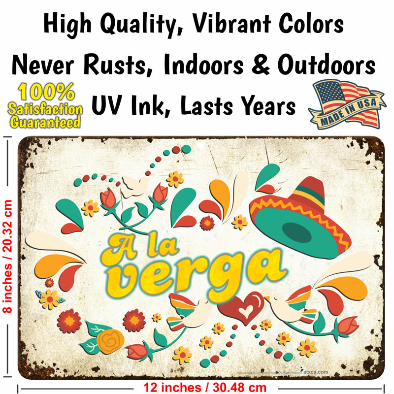 Crude Adult Funny in Spanish Slang A La Verga Sign