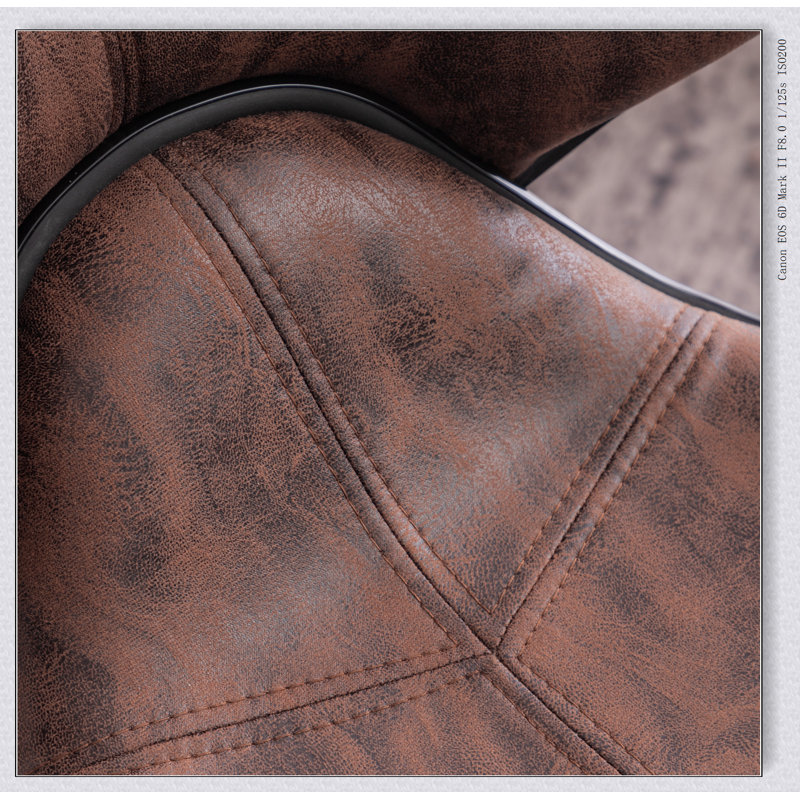 Ensemble de 2 tabourets pivotants réglables Masaccio avec base chromée Airlift, Brun