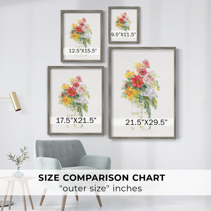 «Summer Picks In Jar II», reproduction encadrée - bois massif 46534, H 11 po x l 9 po