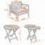 Ensemble de conversation en bois avec chaises et table-133255228