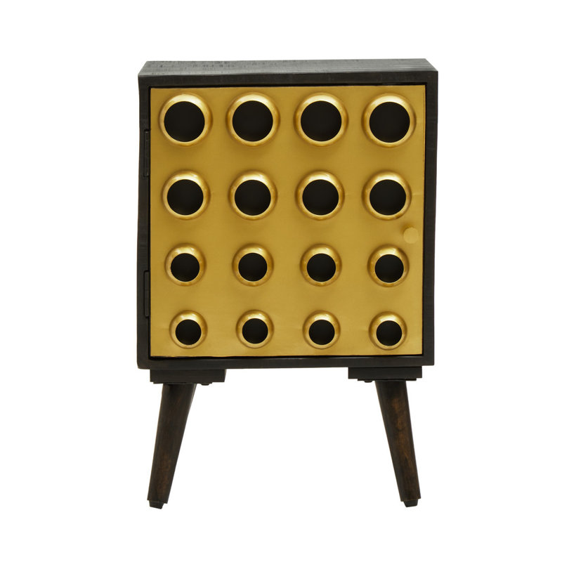 Sanjuana Solid Wood 1 - Door Rectangle Accent Cabinet