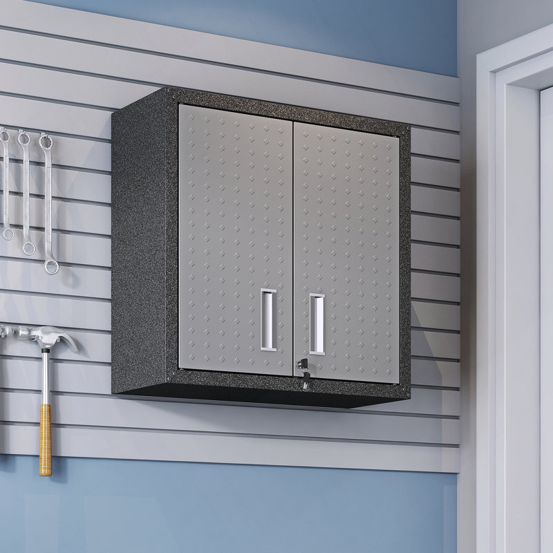 Armoire décorative, armoire de garage avec 2 portes et 1 tablette réglable