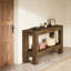 Console Table  63 x 11 x 33 Inch (MDF) - Brown  1 Piece