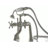 Kingston Brass Kingston Three-Handle 2-Hole Deck Mount Clawfoot Tub Faucet with Hand Shower-11174833