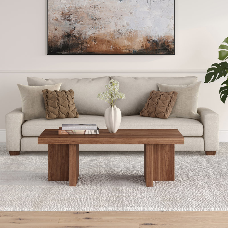 Cerrone Single Coffee Table, Satin Walnut