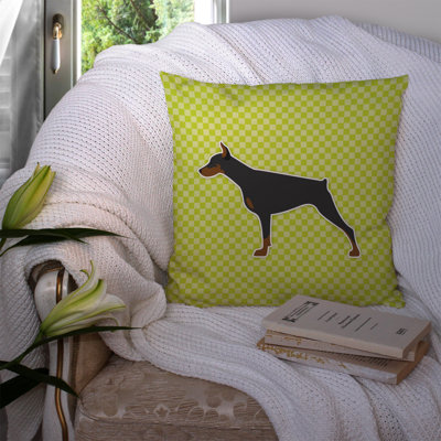 Doberman Outdoor Throw Pillow