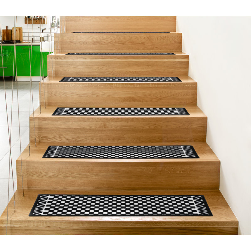 Tapis d'escalier antidérapant Pilning, Noir