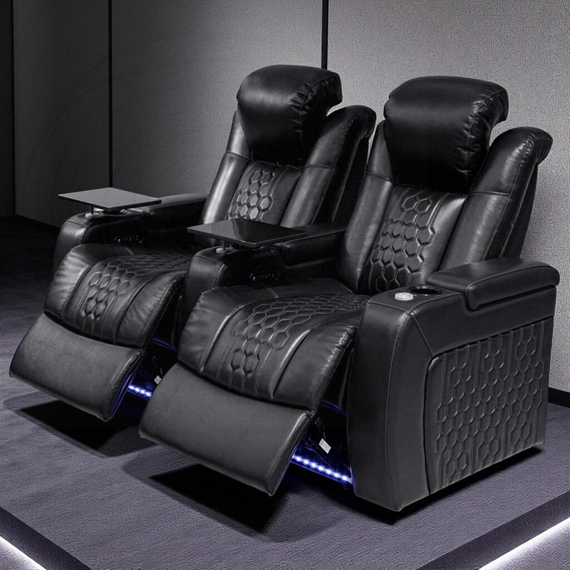 Fauteuil inclinable électrique haut de gamme avec cuir Nappa de qualité supérieure et éclairage à DEL RVB