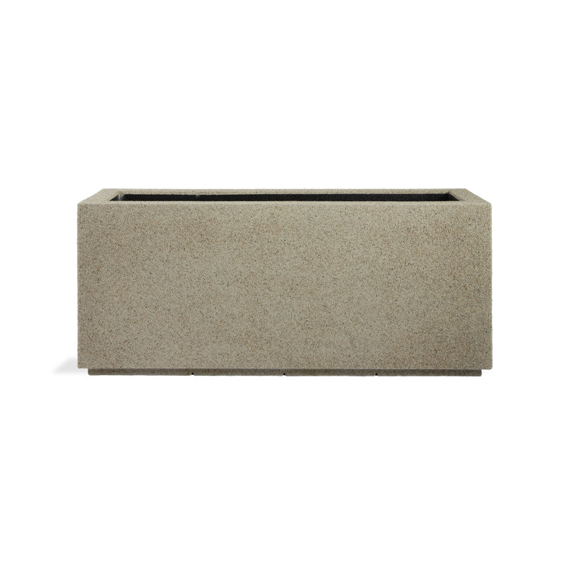Milan Tall Polymer Box, 19" H x 43" W x 15" D, Sandstone Granite