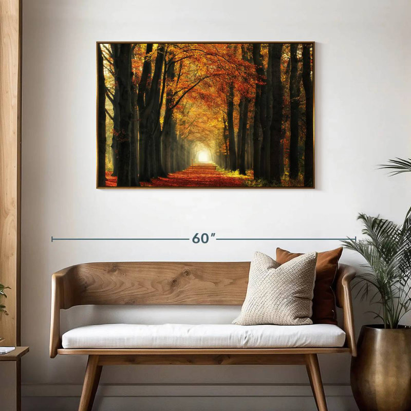 In Love With Fall Again, Cadre flottant doré, 43 po x 29 po