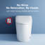  Toilette à bidet intelligente non électrique - deux buses, pompe intégrée, hauteur de chaise ADA, chasse d'eau au pied et conception économisant l'eau