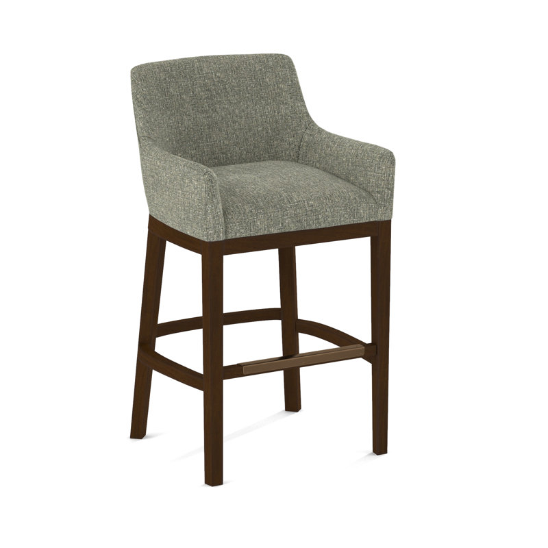 Upholstered Stool, Pecan, Evolution Caribou
