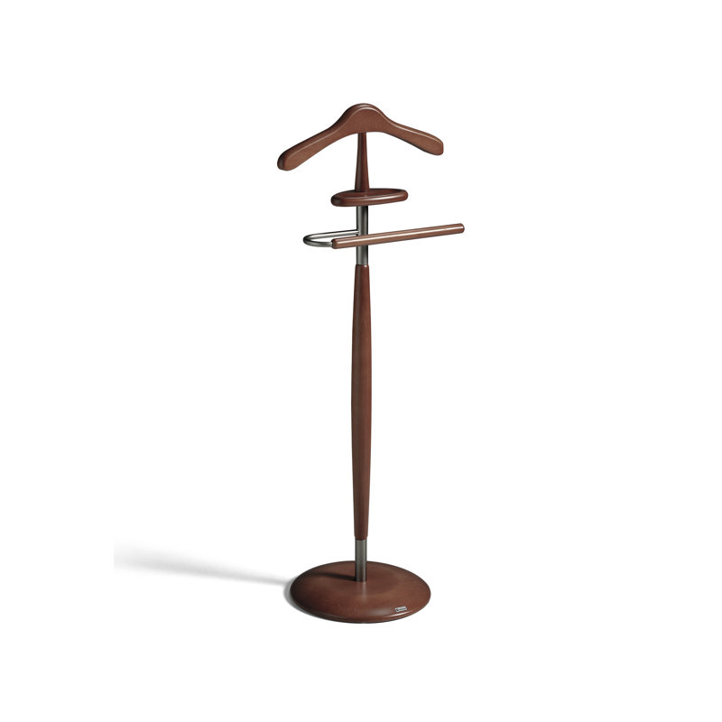 Solid Wood Freestanding Valet Stand, Walnut