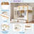 Bunk Bed With House-shaped Guardrails, Storage Shelves And Drawers-1304767763