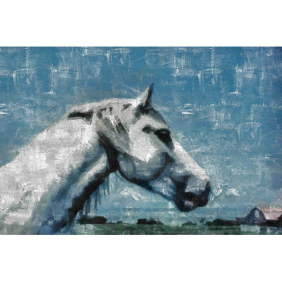 Painted Horse Blue Sky - Photographie sur toile tendue